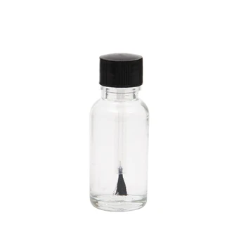 500pcs/daudz Caurspīdīga Stikla Nagu lakas Pudele Ar Melnu Vāku Suku Notīriet Nagu Gēls Uzpildāmas Tukši Kosmētikas Konteineri Pudeles