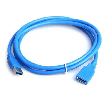 3FT Blue USB 3.0 Tipa Vīrietis, lai Sieviete Super Speed Paplašinājuma Kabeli Pārveidotāja Adapteris Datoru Savienojuma Kabelis dropshipping