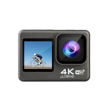 R-V35 pro touch screen dubultu ekrānu ar 4k zemūdens videokamera wifi ķivere mount video riteņbraukšana rīcības kameras tālrunis lietotāji