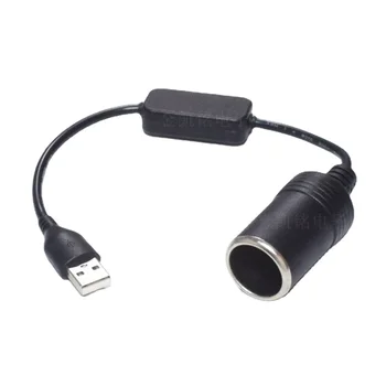 Tīra Vara 0.5mm2 USB Auto Lādētājs Adapteris Vads, 5V Uz 12V 1A Palielināt Līnijas, 35cm