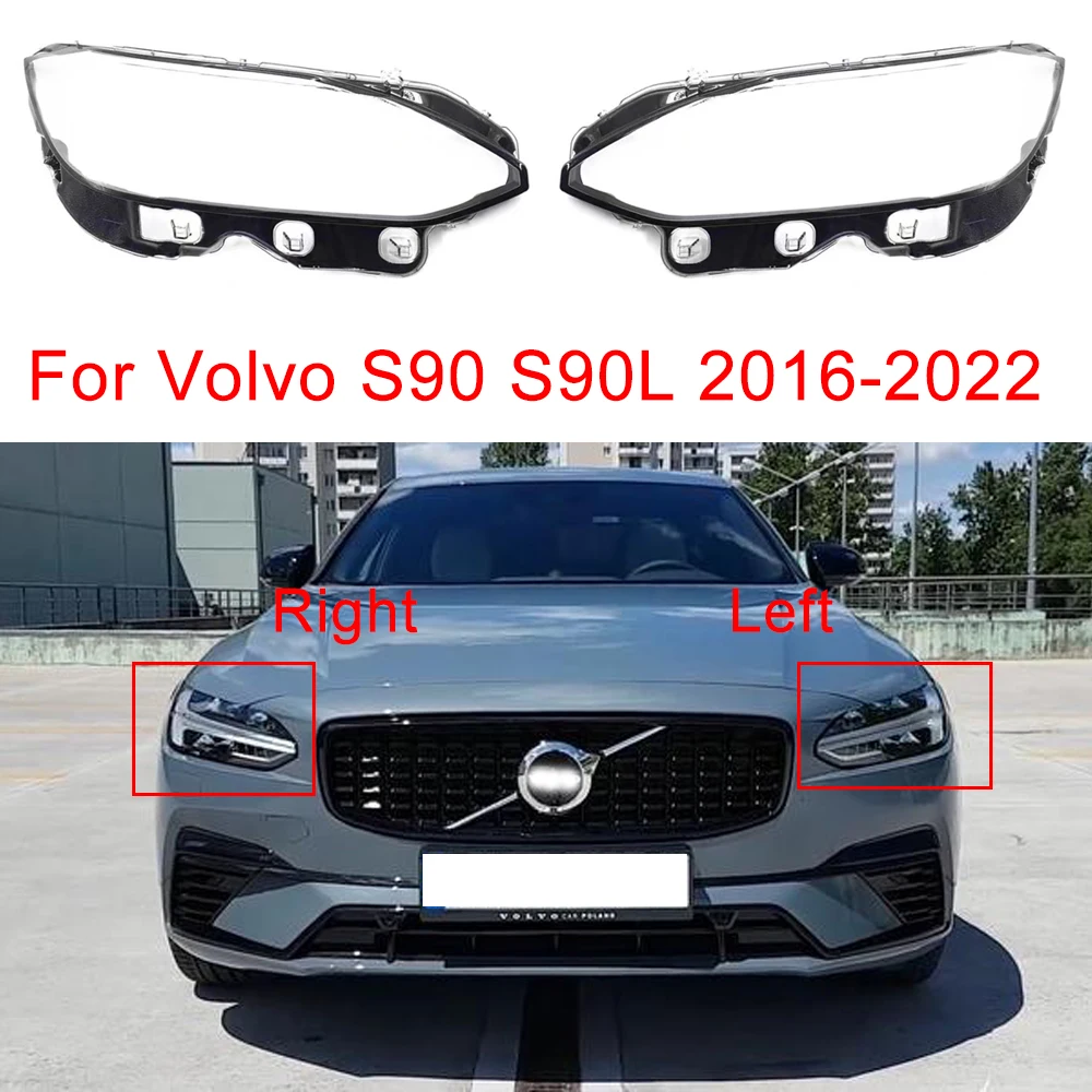 Priekšējo lukturu Vāks Volvo S90 S90L 2016-2022 Caurspīdīga Stikla Lampas Toni, priekšējo Lukturu Korpusa organiskā stikla Abažūrs Objektīvs